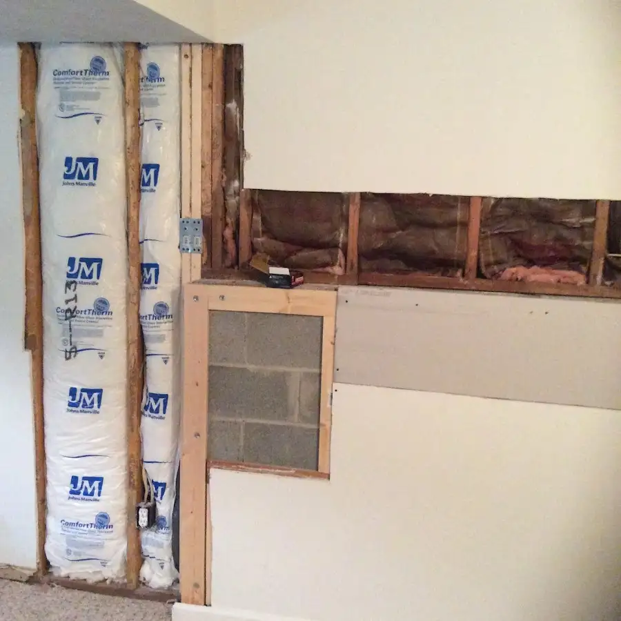 Wall insulation replacement during Structural Drying in North Bay Village